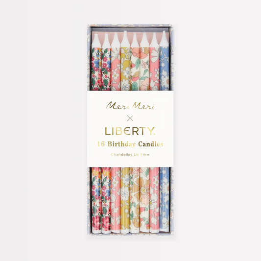 Meri Meri x Liberty Mixed Print Party Candles (x16)