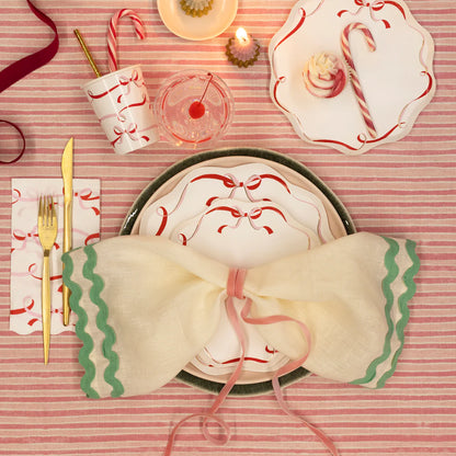 Ribbon Bow Side Plates (x8)