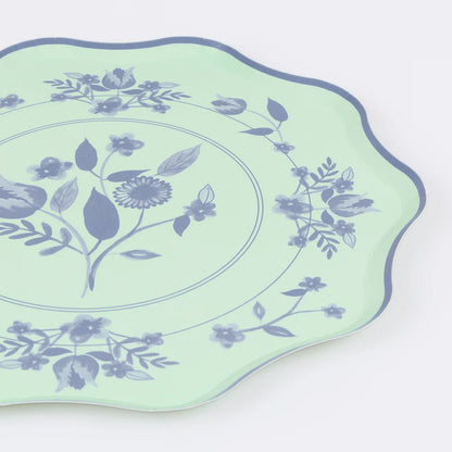 Vintage Botanical  Plates (x 8)
