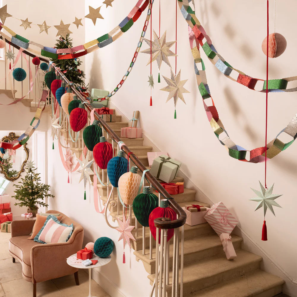 Giant Honeycomb String Light Garland