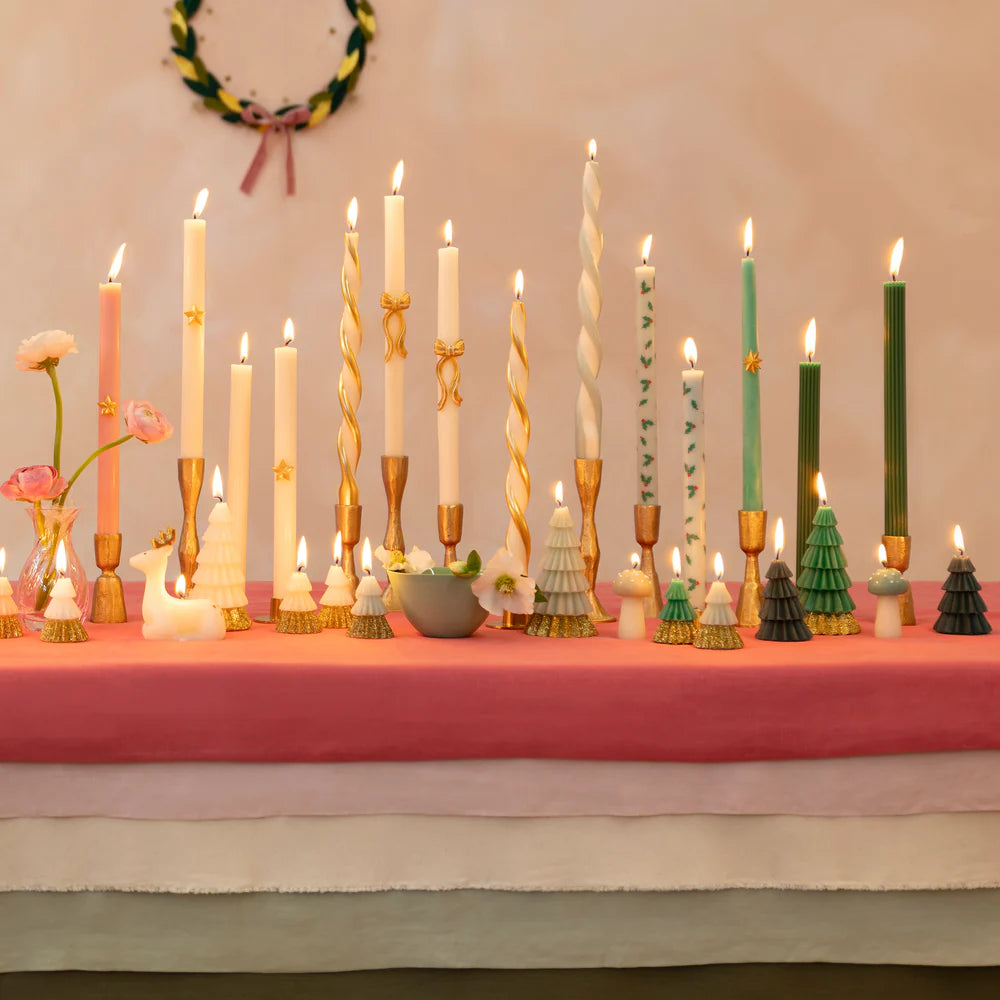 Festive Patterned Table Candles (x8)