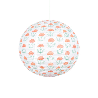 Flora Orange & Blue Paper Lanterns | Pack of 3