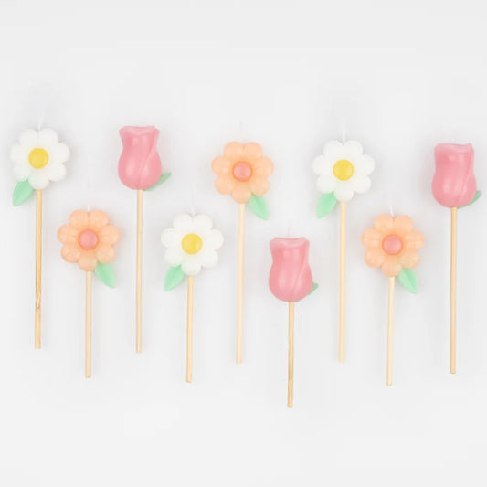 Flower Garden Candles (x9)