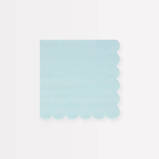 Summer Sky Blue Small Napkins (x16)