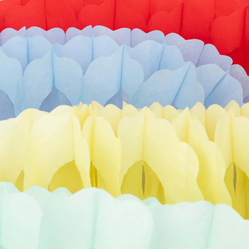 4 Bright Honeycomb Garland Set