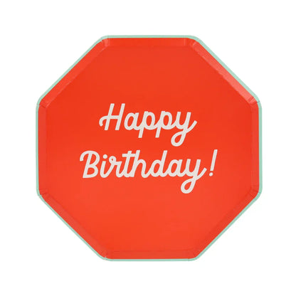 Mixed Happy Birthday Side Plates (x8)