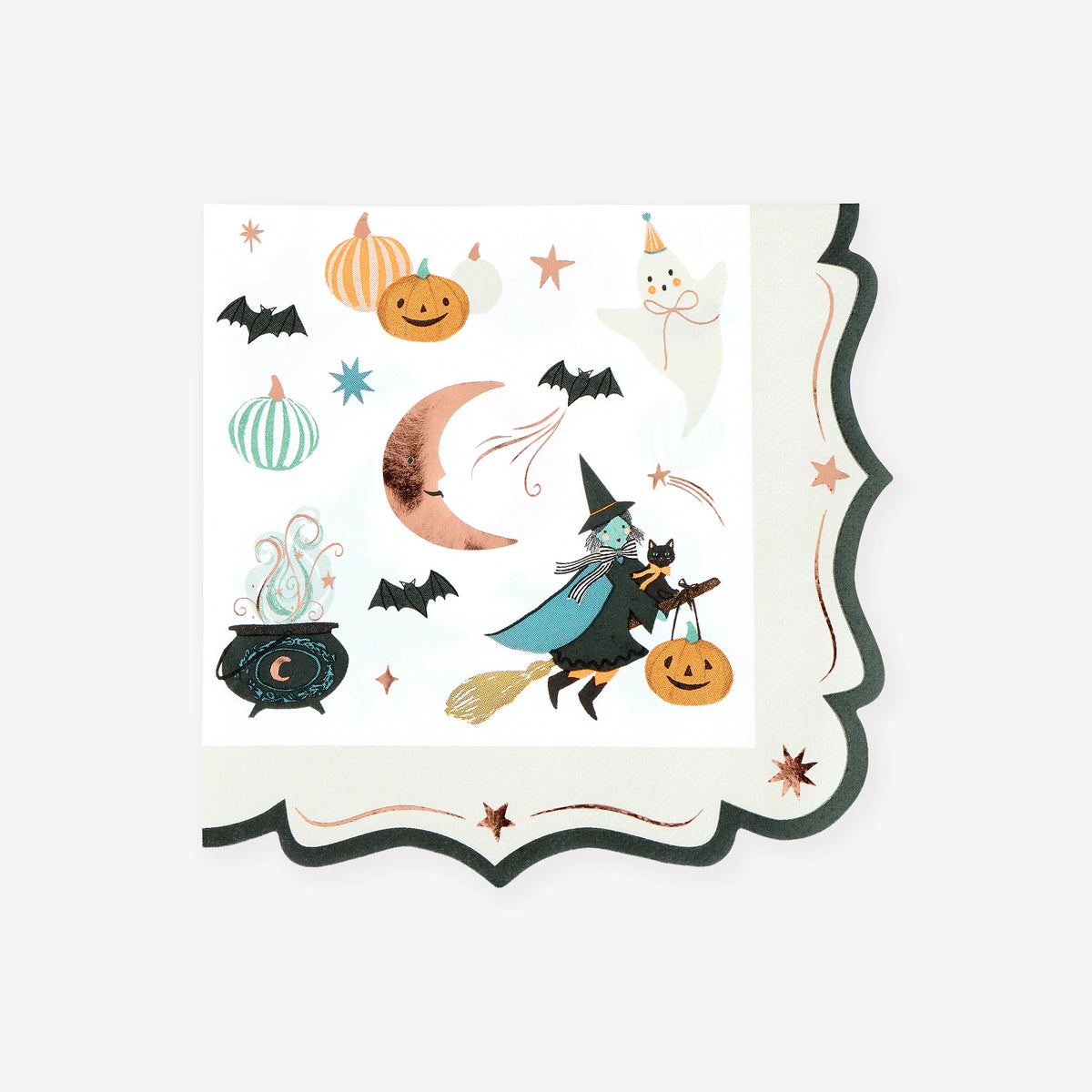 Ornate Edge Halloween Large Paper Napkins | Pack of 16
