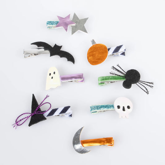 Halloween Icons Hair Clips | Pack of 8