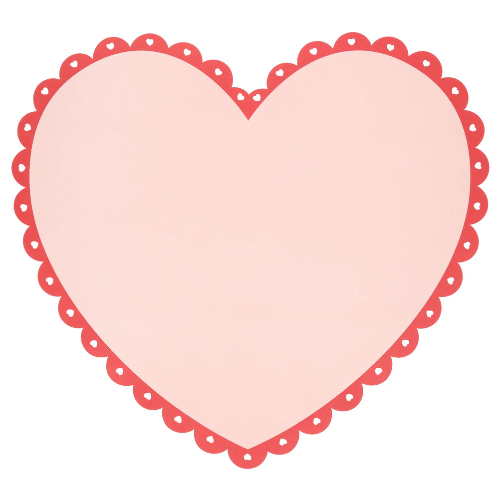 Scalloped Heart Paper Placemat (x 12)