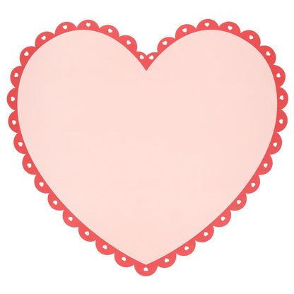 Scalloped Heart Paper Placemat (x 12)