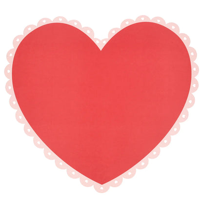 Scalloped Heart Paper Placemat (x 12)