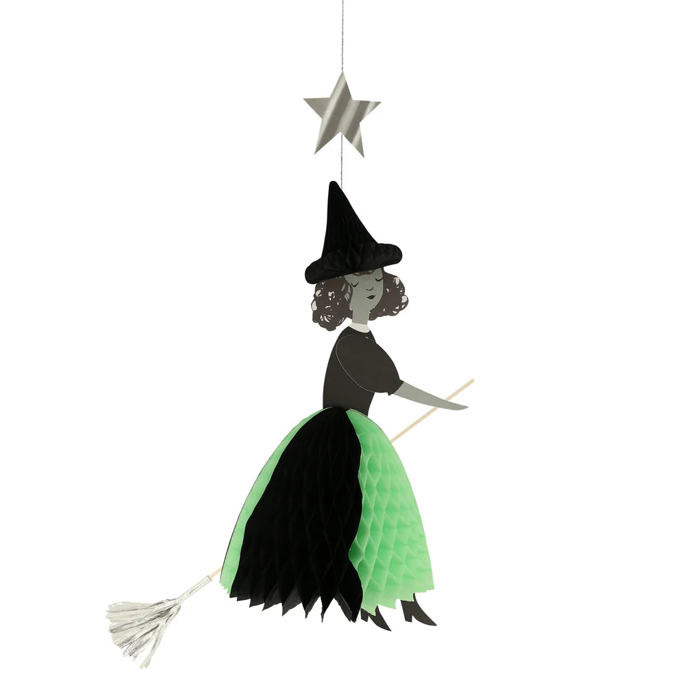 Flying Honeycomb Witch Decorations (x3)