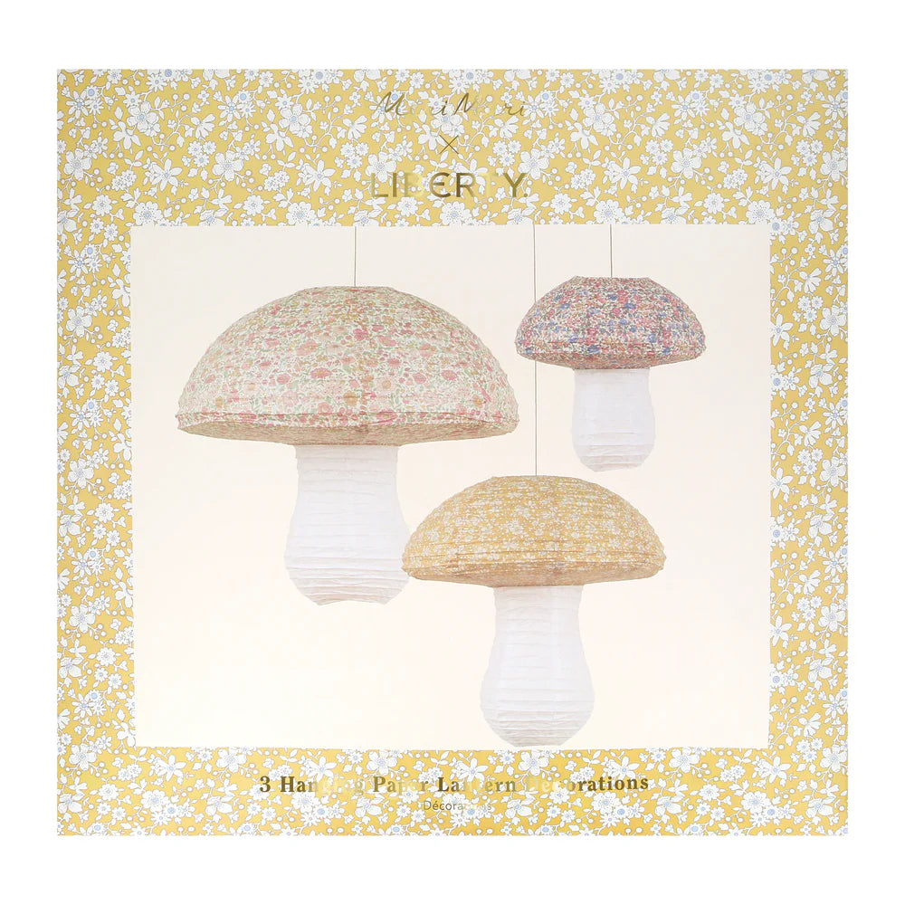 Meri Meri x Liberty Mushroom Lanterns (x3)