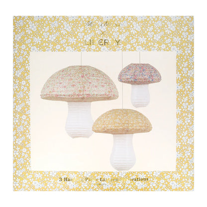 Meri Meri x Liberty Mushroom Lanterns (x3)