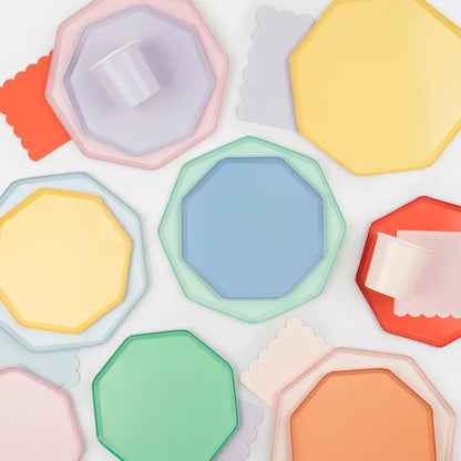 Cotton Candy Pink Dinner Plates (x8)