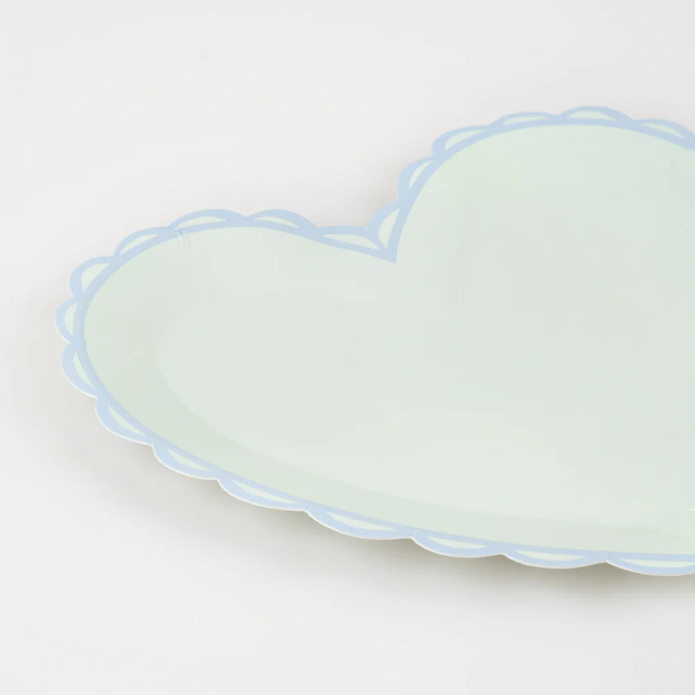 Pastel Heart Small Plates (x 8)