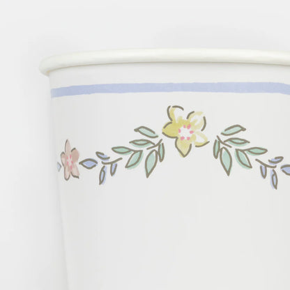 Chintz Border Cups (x 8)