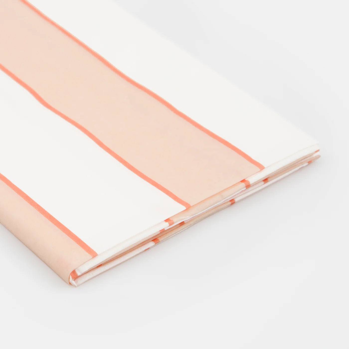 Peach Stripe Tablecover