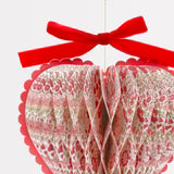 Meri Meri x Liberty Paper Honeycomb Heart Decorations (x3)