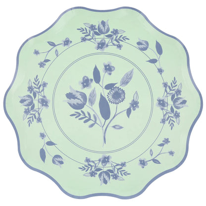 Vintage Botanical  Plates (x 8)