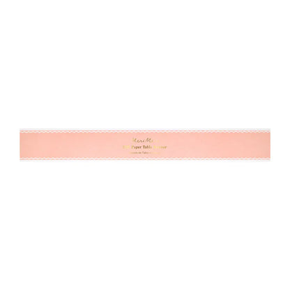 Scalloped Edge Pink Table Runner