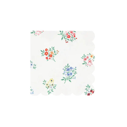 Ditsy Posy Scalloped Small Napkins (x16)