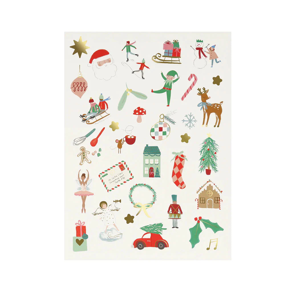 Mixed Icon Christmas Stickers (x10)