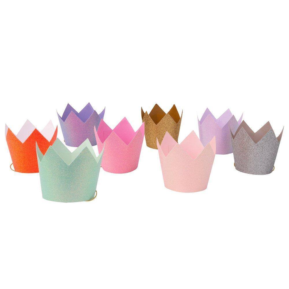 Meri Meri Mini Glitter Party Crowns (set of 8) - partyalacarte.co.in