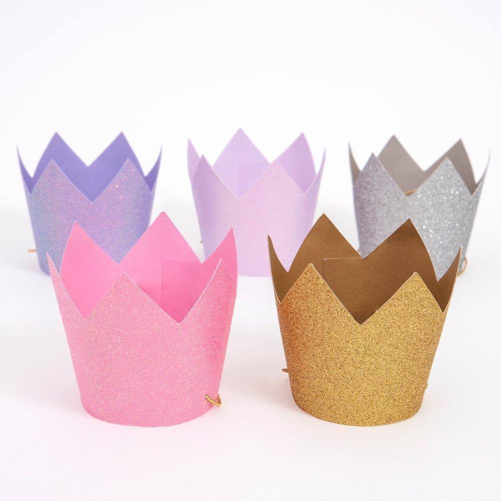 Meri Meri Mini Glitter Party Crowns (set of 8) - partyalacarte.co.in