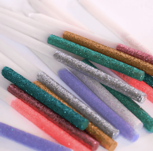 Meri Meri Multicolor Dipped Glitter Candles (set of 16) - partyalacarte.co.in