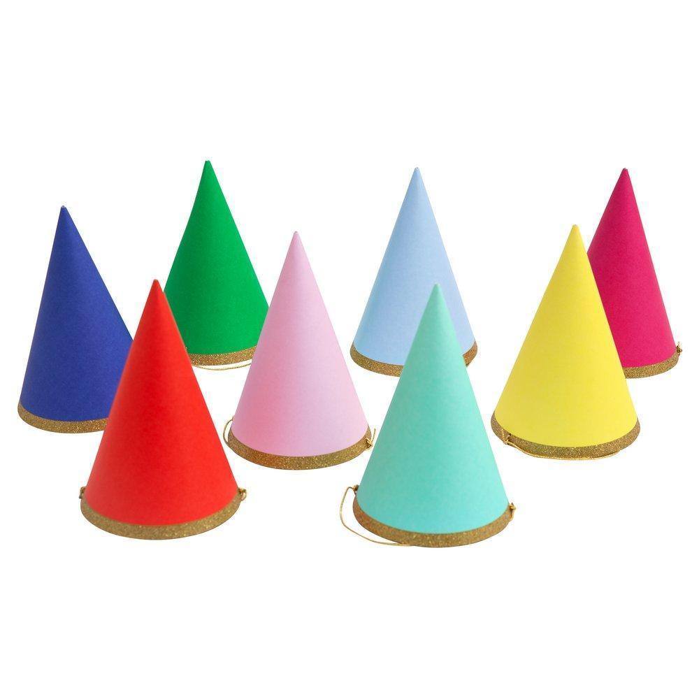 Meri Meri Multicolor Party Hats (set of 8) - partyalacarte.co.in