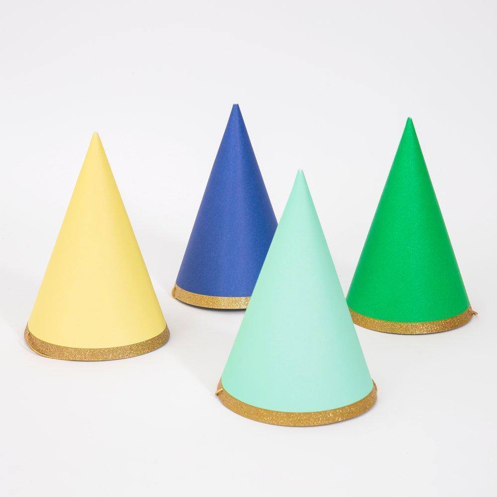 Meri Meri Multicolor Party Hats (set of 8) - partyalacarte.co.in