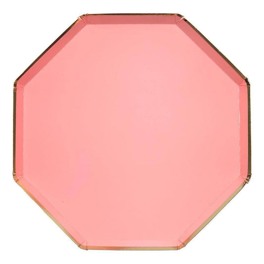 Meri Meri Neon Pink Dinner Plates(Pack of 8) - partyalacarte.co.in