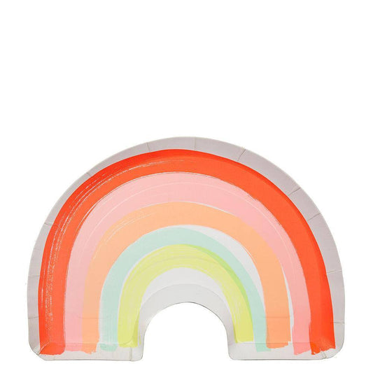 Meri Meri Neon Rainbow Plates (set of 12) - partyalacarte.co.in