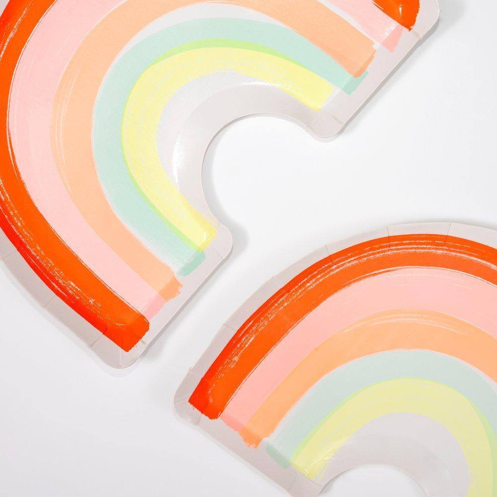 Meri Meri Neon Rainbow Plates (set of 12) - partyalacarte.co.in