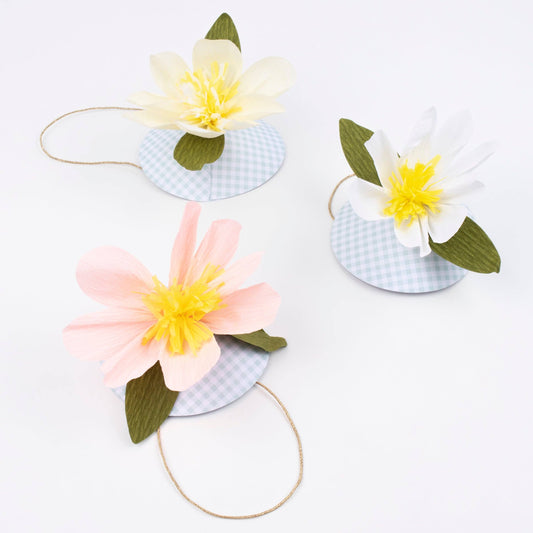 Meri Meri Paper Flower Hats (x 6) - partyalacarte.co.in