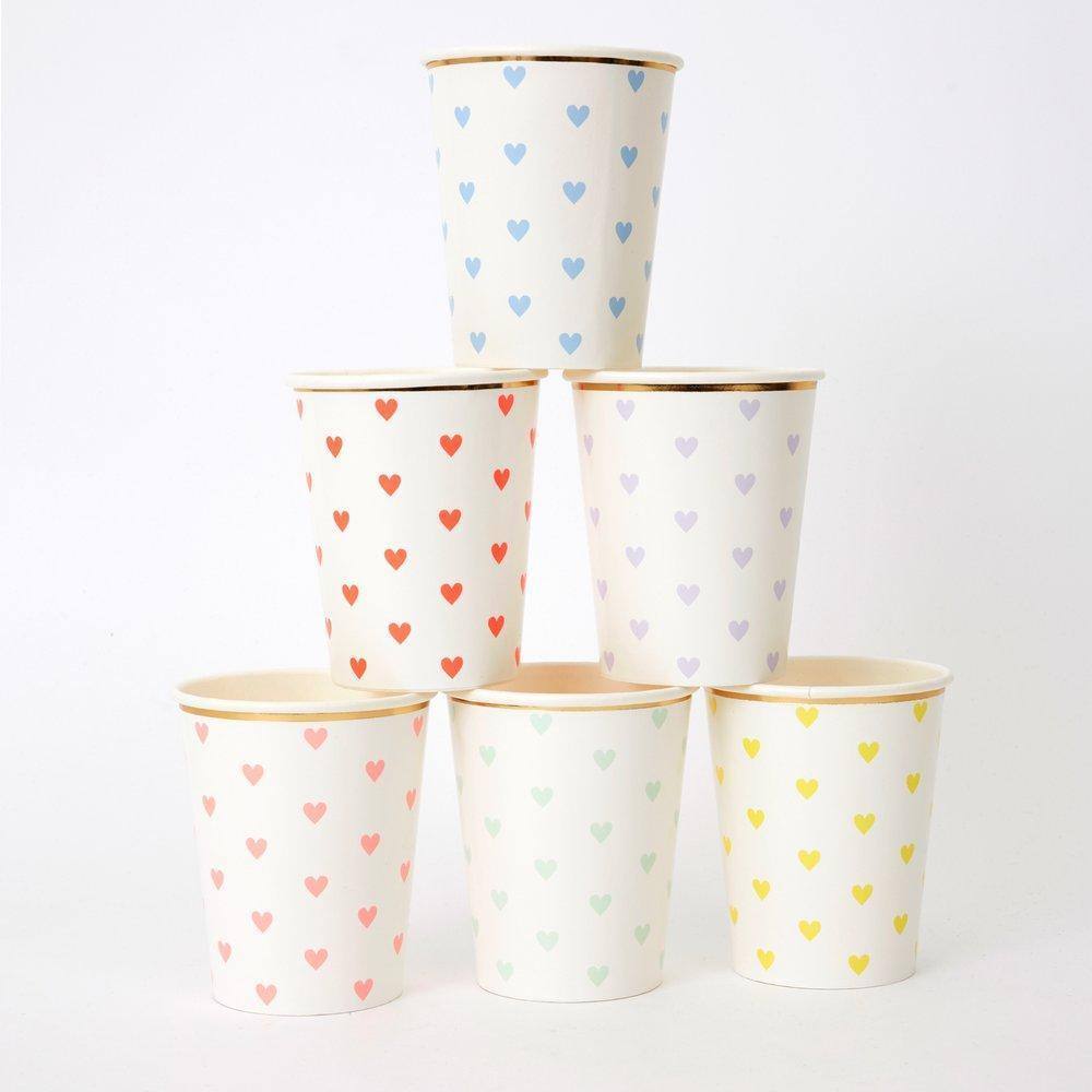 Meri Meri Party Palette Heart Cups (set of 8) - partyalacarte.co.in