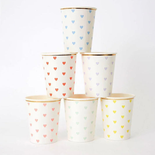 Meri Meri Party Palette Heart Cups (set of 8) - partyalacarte.co.in