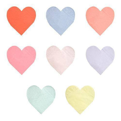 Meri Meri Party Palette Heart Napkins (set of 20) - partyalacarte.co.in