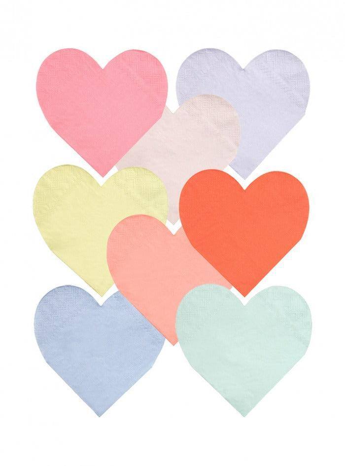 Meri Meri Party Palette Heart Napkins (set of 20) - partyalacarte.co.in