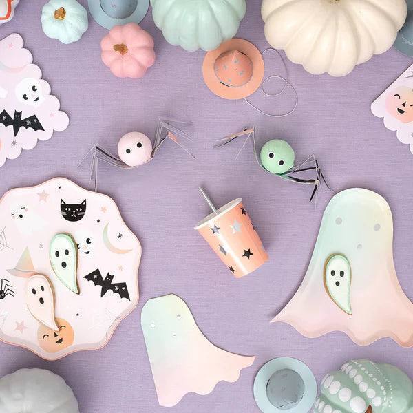 Meri Meri Pastel Halloween Ghost Plates (x 8) - partyalacarte.co.in