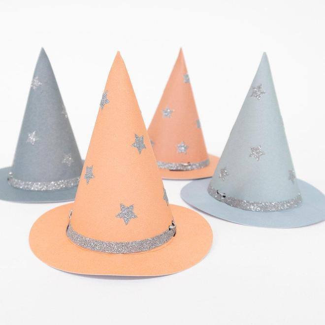 Meri Meri Pastel Halloween Mini Witch Hats (set of 8) - partyalacarte.co.in