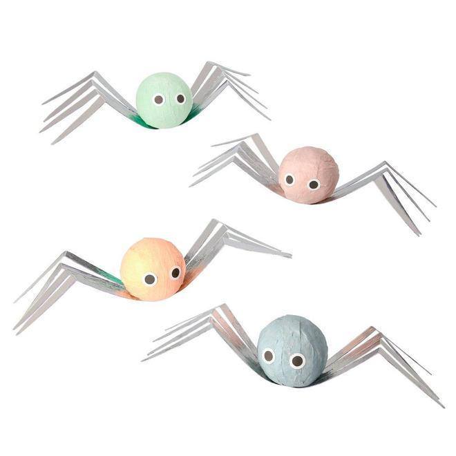 Meri Meri Pastel Halloween Spider Surprise Balls (set of 4) - partyalacarte.co.in