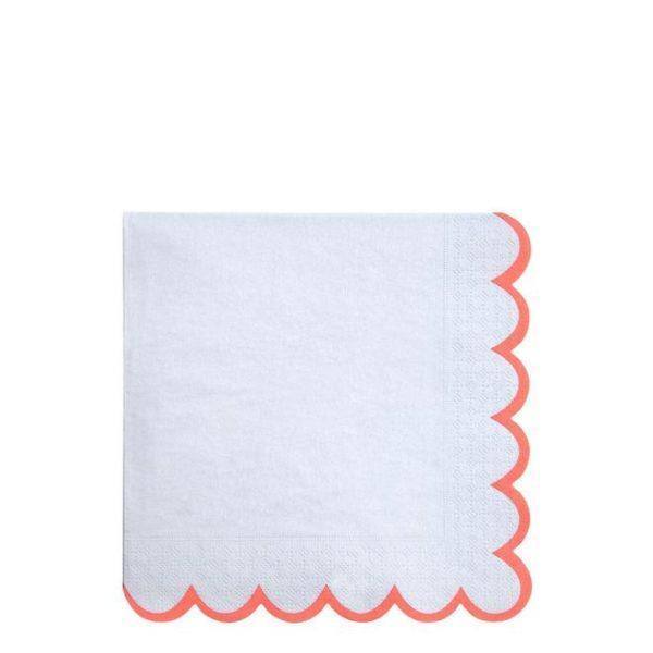 Meri Meri Pastel Neon Edge Napkins (Pack of 20) - partyalacarte.co.in