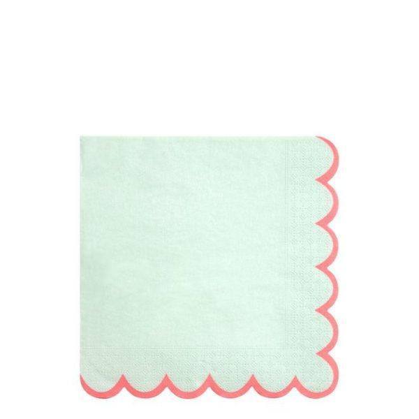 Meri Meri Pastel Neon Edge Napkins (Pack of 20) - partyalacarte.co.in