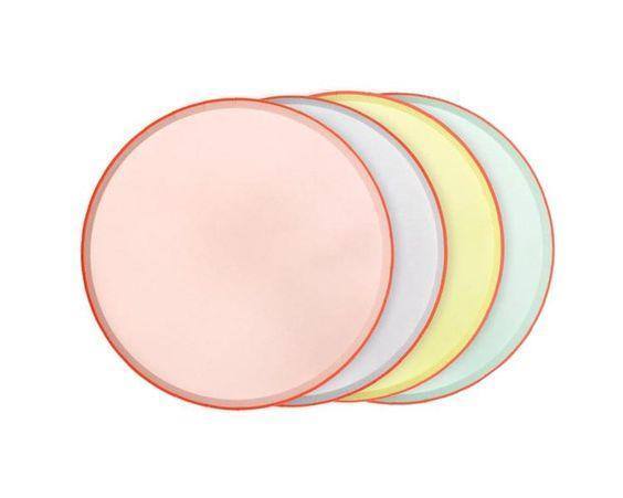 Meri Meri Pastel Neon Edge Plates (Pack of 12) - partyalacarte.co.in