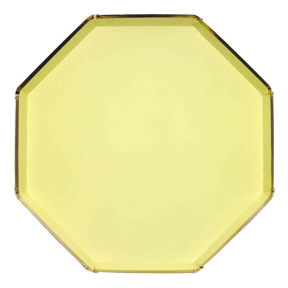 Meri Meri Pastel Yellow Dinner Plates (set of 8) - partyalacarte.co.in