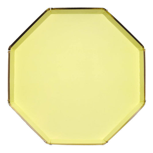 Meri Meri Pastel Yellow Dinner Plates (set of 8) - partyalacarte.co.in