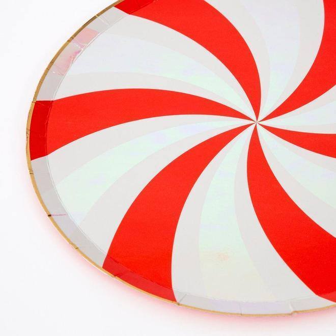 Meri Meri Peppermint Swirl Side Plates (set of 8) - partyalacarte.co.in