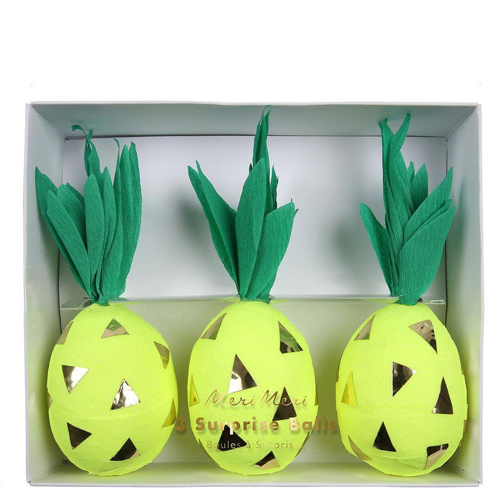 Meri Meri Pineapple Surprise Balls (set of 3) - partyalacarte.co.in